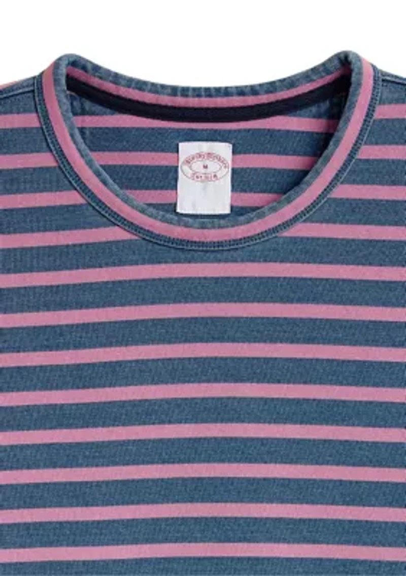 Men's Knit Indigo Mariner Striped Long Sleeve T-Shirt