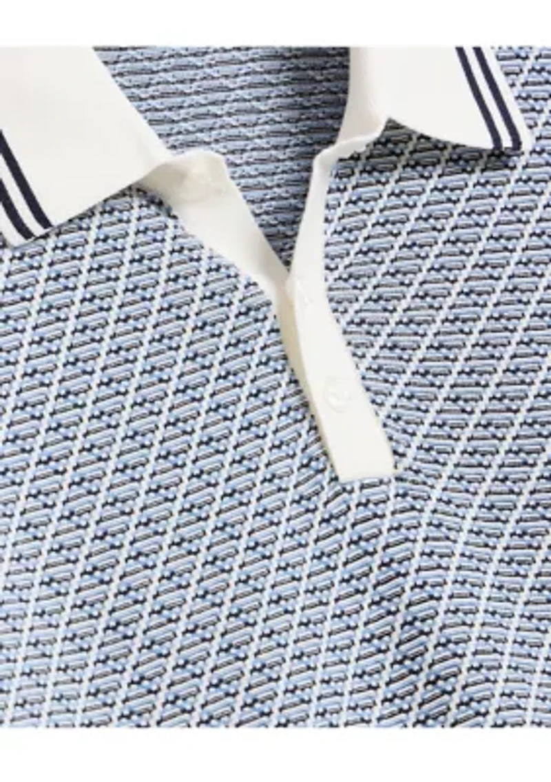 Men's Textured Diamond Polo Shirt
