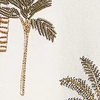 Men's Embroidered Palm Tree Polo Cardigan