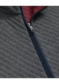 Cotton-Blend Diamond-Quilted Full-Zip Vest