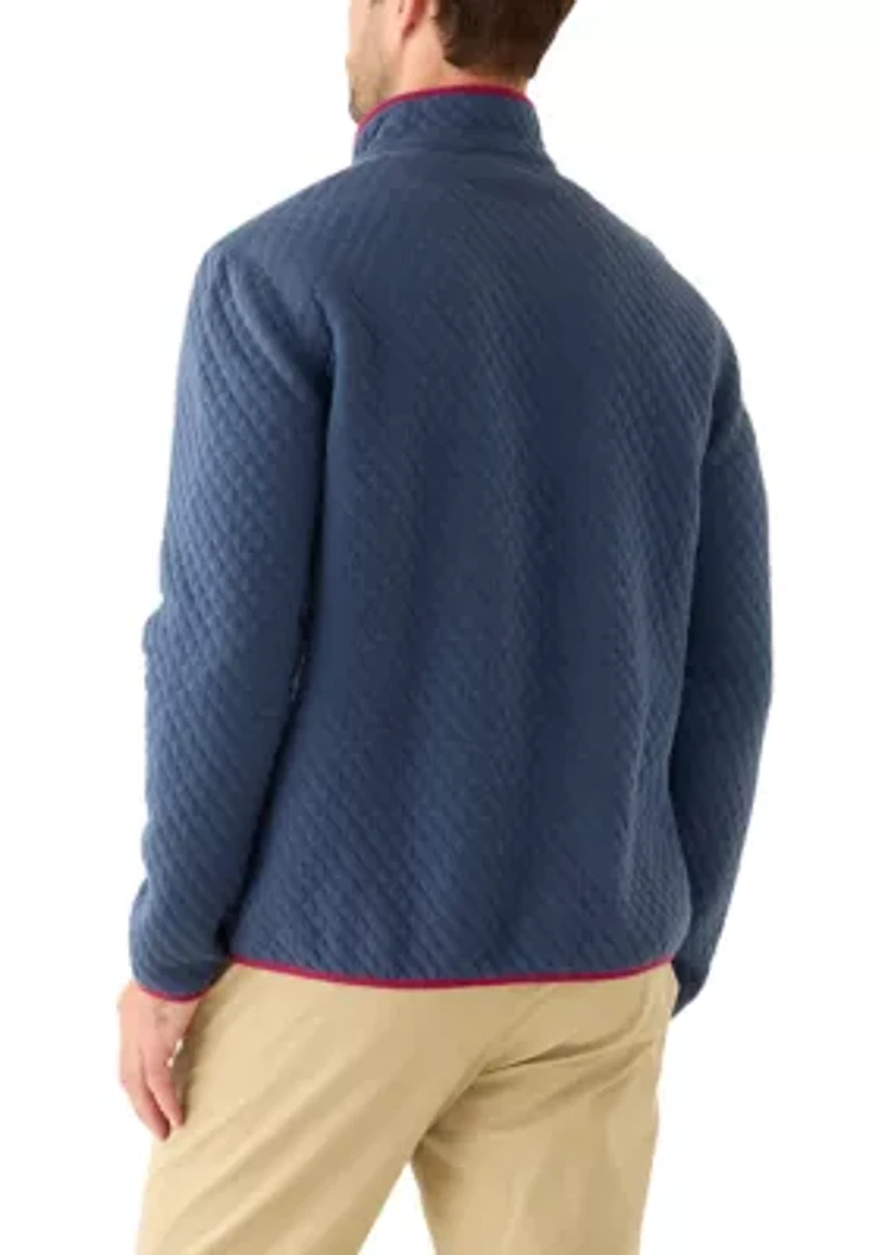 Men's Diamond-Quilted Half-Zip Jacket