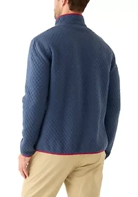 Men's Diamond-Quilted Half-Zip Jacket
