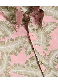 Men's Poplin Palm Tree Print Shirt