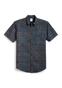 Men's Block Print Multi Short Sleeve Shirt