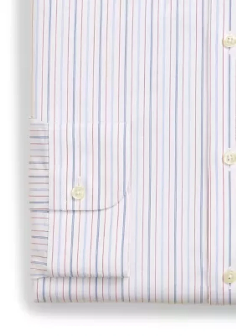 Men's White Ground Striped Shirt