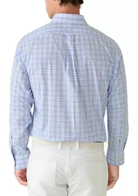 Long Sleeve Gingham Button Down Shirt