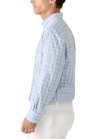 Long Sleeve Gingham Button Down Shirt