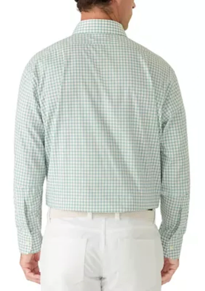 Long Sleeve Framed Stripe Button Down Shirt