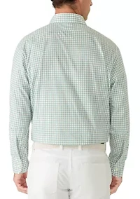 Long Sleeve Framed Stripe Button Down Shirt