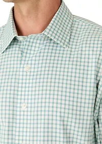 Long Sleeve Framed Stripe Button Down Shirt