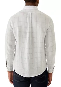 Men's Linen Novelty Long Sleeve Shirt