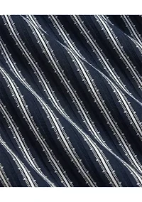 Men's Vertical Striped Johnny Collar Sweater