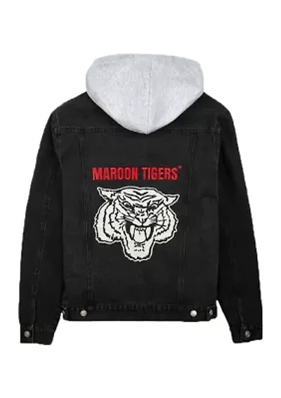 NCAA Morehouse Maroon Tigers Hooded Denim Jacket