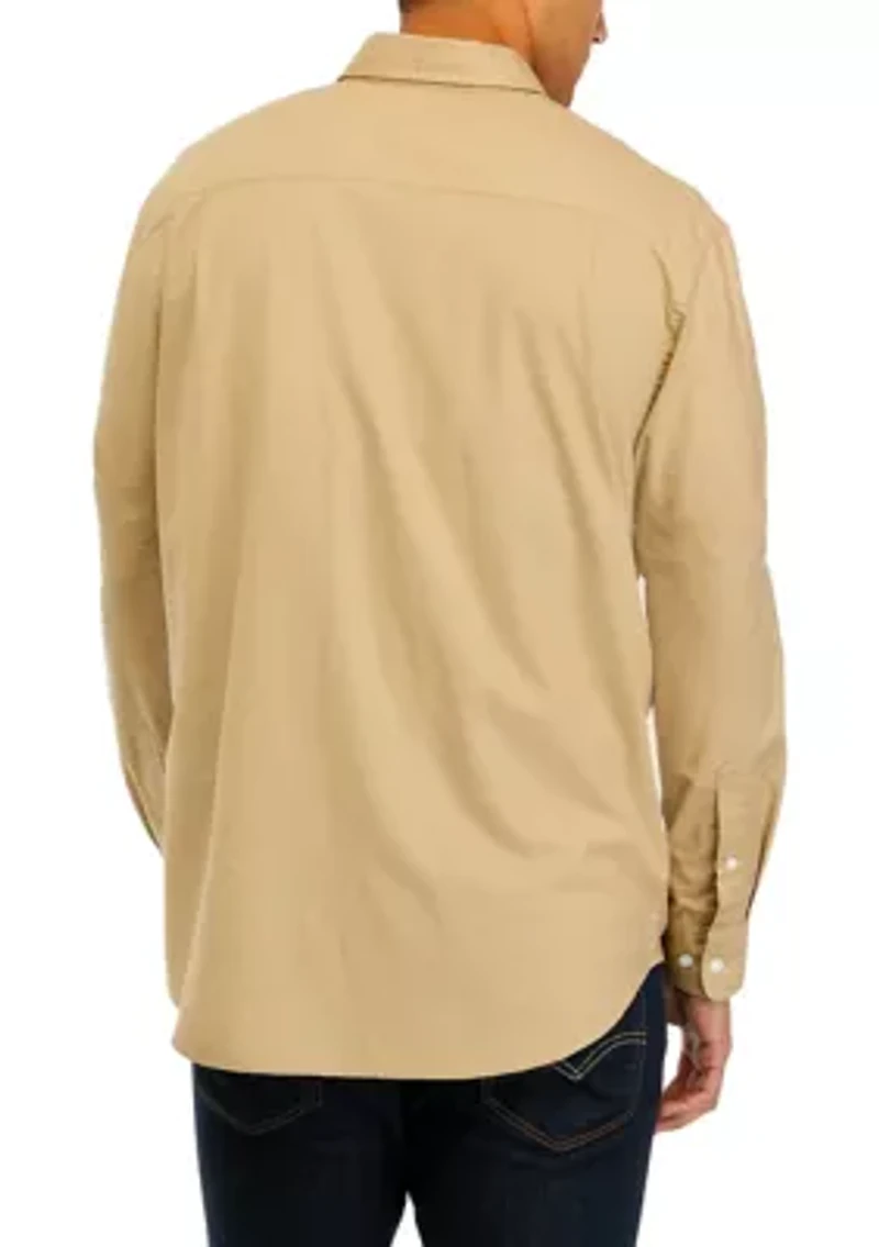 Long Sleeve Woven Oxford Shirt
