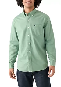 Long Sleeve Washed Oxford Shirt