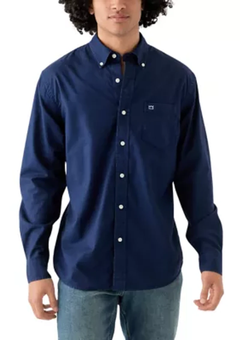 Long Sleeve Washed Oxford Shirt
