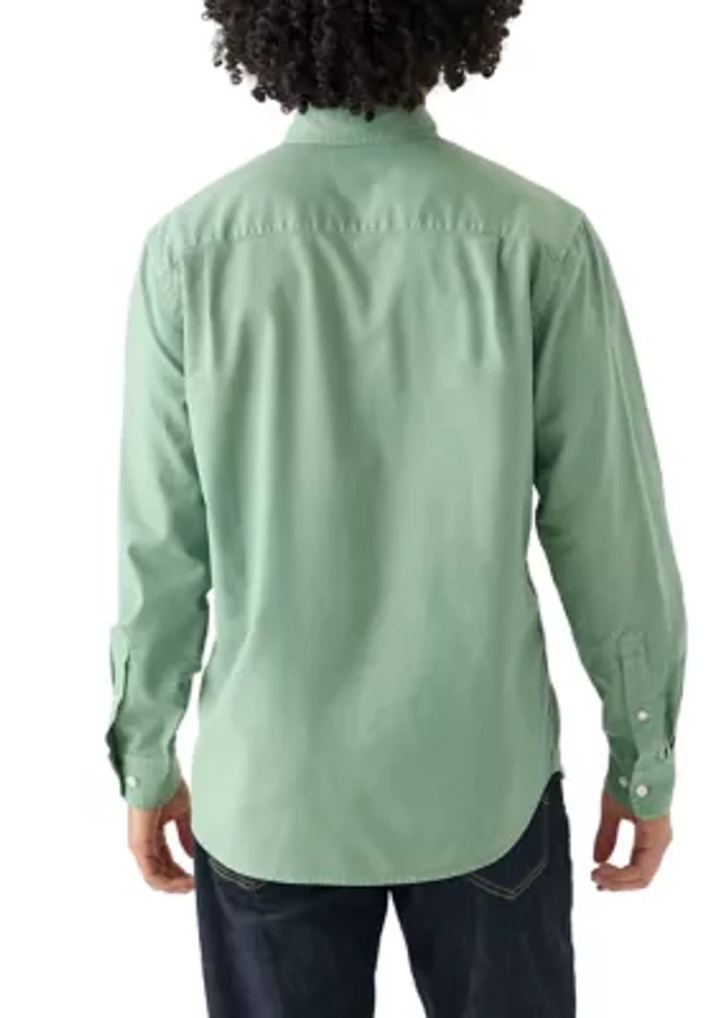 Long Sleeve Washed Oxford Shirt