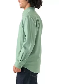 Long Sleeve Washed Oxford Shirt