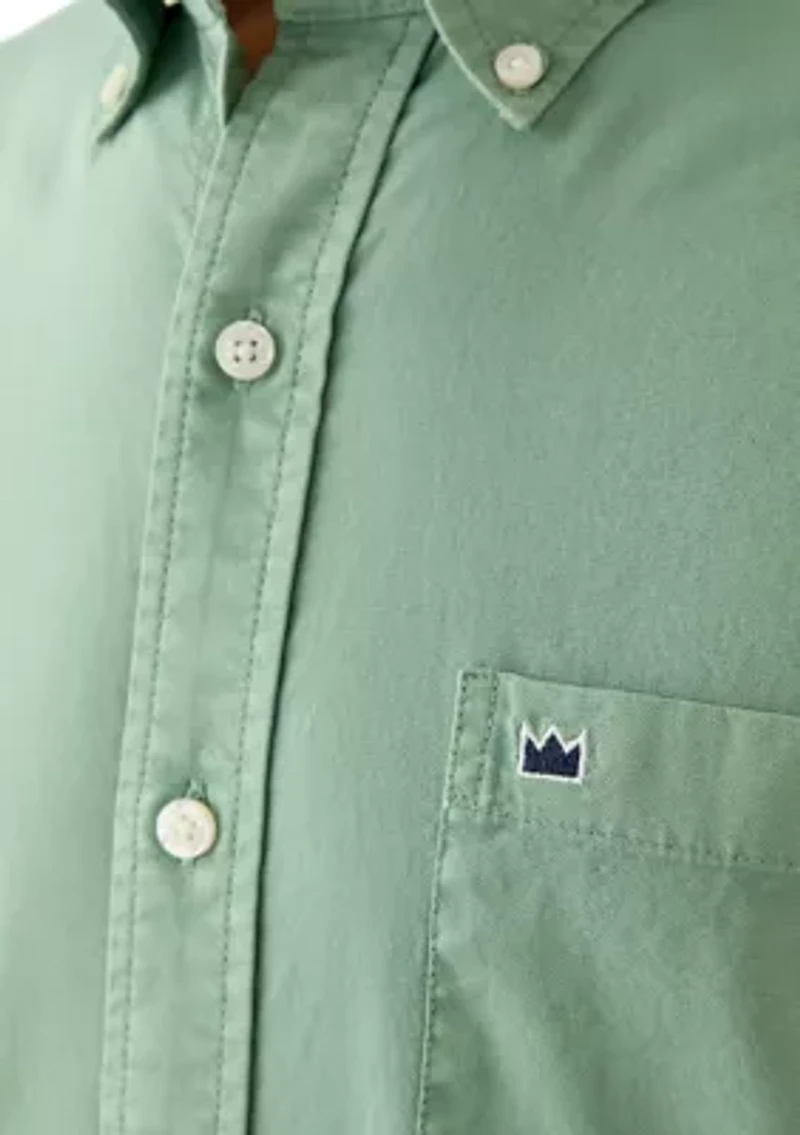 Long Sleeve Washed Oxford Shirt