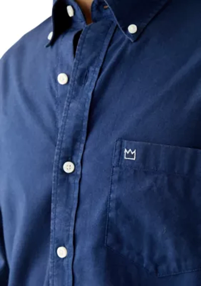 Long Sleeve Washed Oxford Shirt