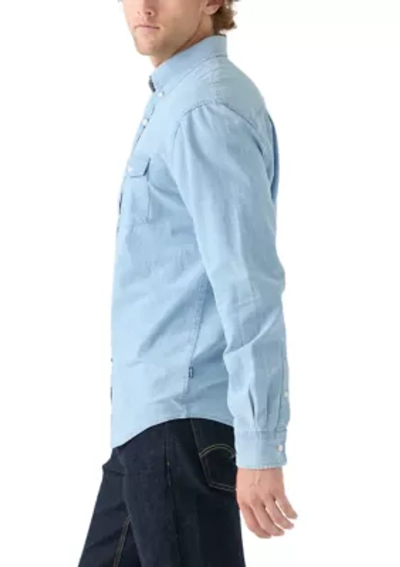 Long Sleeve Chambray Shirt