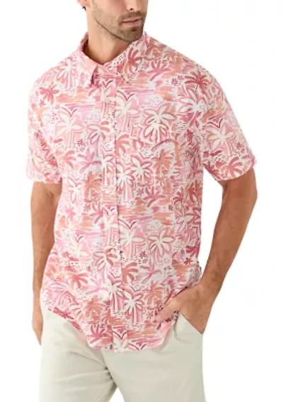 Men's Linen and Cotton Printed Shirt