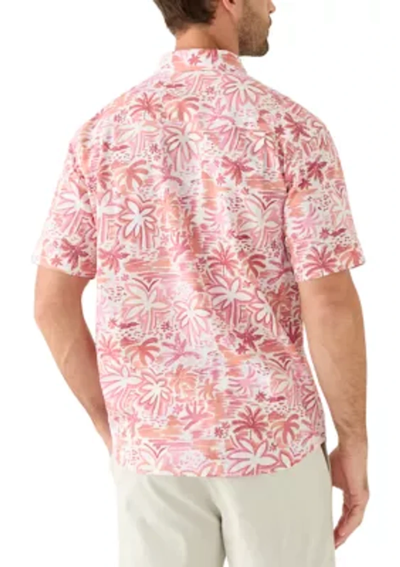 Men's Linen and Cotton Printed Shirt