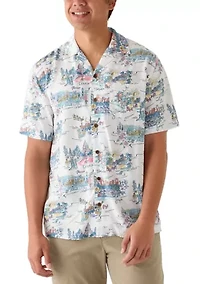 Men's Short Sleeve Print Camp Shirt