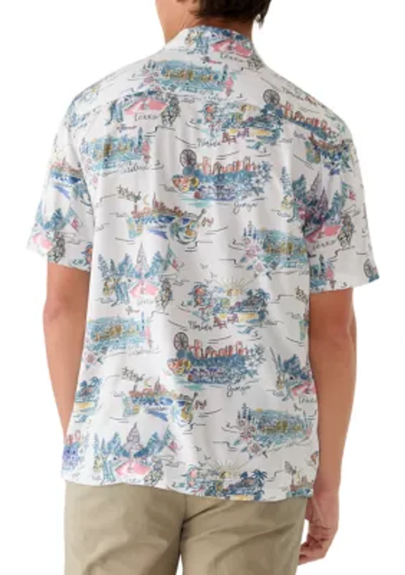 Men's Short Sleeve Print Camp Shirt