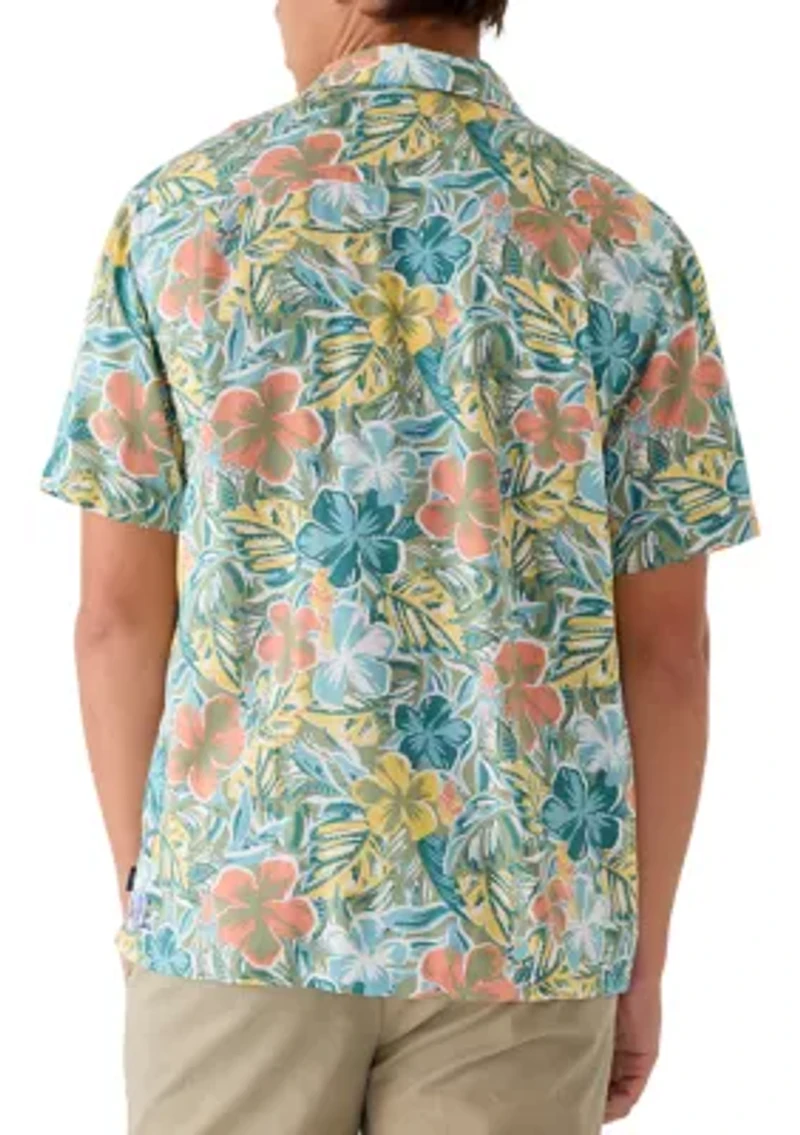 Men's Short Sleeve Print Camp Shirt