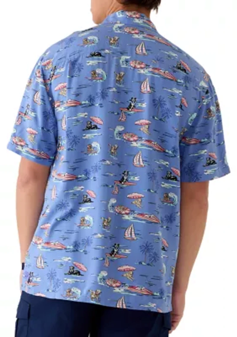 Men's Short Sleeve Print Camp Shirt