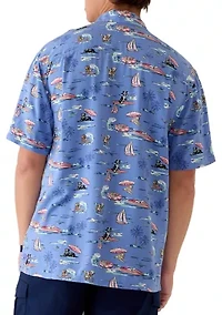 Men's Short Sleeve Print Camp Shirt