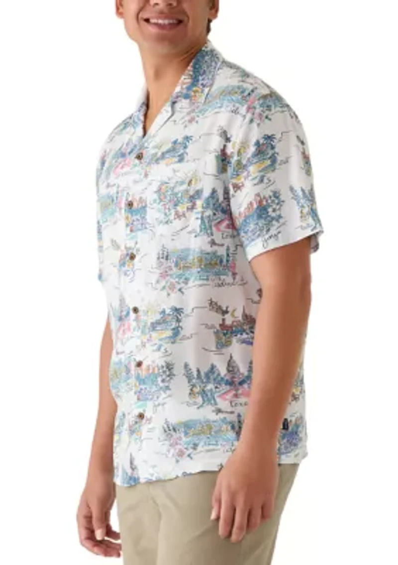 Men's Short Sleeve Print Camp Shirt