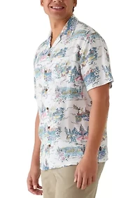 Men's Short Sleeve Print Camp Shirt