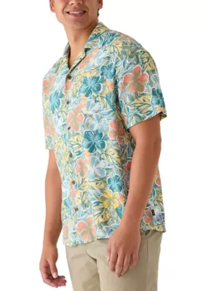 Men's Short Sleeve Print Camp Shirt