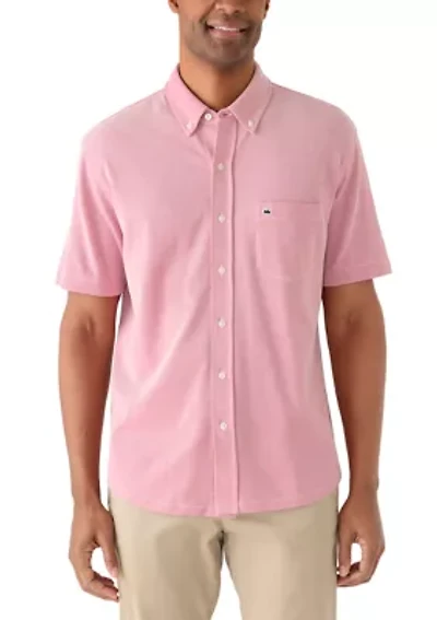Men's Short Sleeve Knit Oxford Shirt
