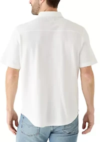 Men's Short Sleeve Knit Oxford Shirt