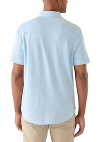 Men's Short Sleeve Knit Oxford Shirt