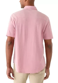 Men's Short Sleeve Knit Oxford Shirt