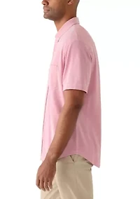 Men's Short Sleeve Knit Oxford Shirt