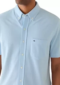 Men's Short Sleeve Knit Oxford Shirt