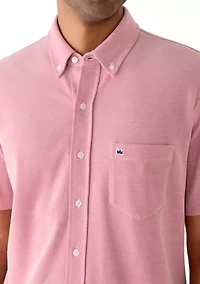 Men's Short Sleeve Knit Oxford Shirt