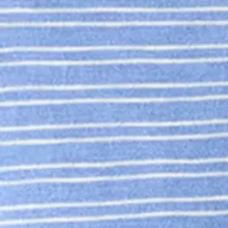 Men's Short Sleeve Slub Striped Cotton Polo Shirt