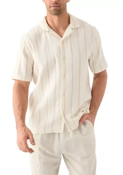 Men's Striped Button Down Dobby Shirt