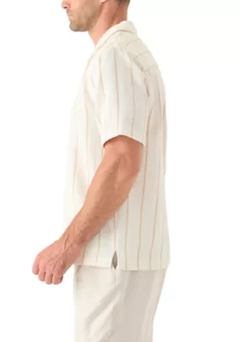 Men's Striped Button Down Dobby Shirt