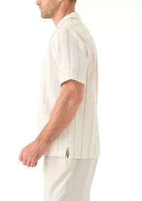 Men's Striped Button Down Dobby Shirt