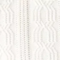 Short Sleeve Cable Button Sweater Knit Polo Shirt