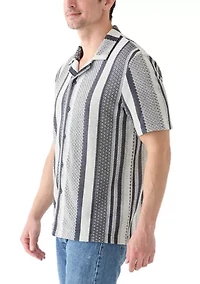 Textured Combo Stripe Shirt