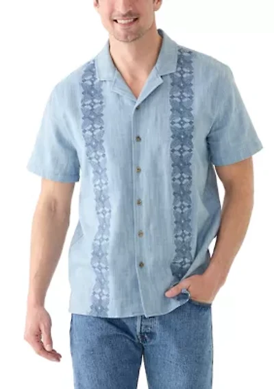 Men's Embroidered Camp Shirt