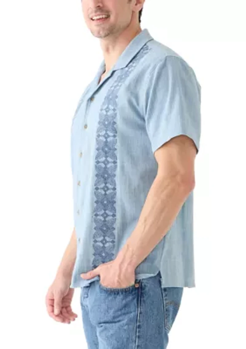 Men's Embroidered Camp Shirt